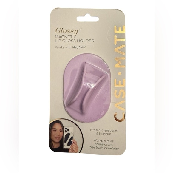 Case-Mate Lavender Phone Grip - Glossy Magnetic Lip Gloss Holder - Picture 5 of 6